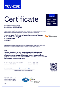 Zertifikat EN nach DIN EN ISO 50001:2018