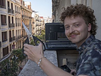 Sebastian Hübl schnitt das Video während seines Auslandssemesters in Madrid