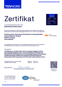 Zertifikat DE nach DIN EN ISO 50001:2018