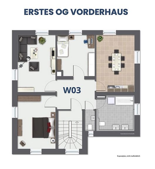 Grundriss gesamte Wohnung Darstellung im Überblick