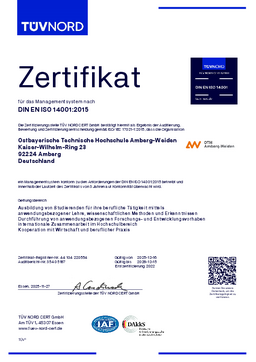 Zertifikat DE nach DIN EN ISO 14001:2015