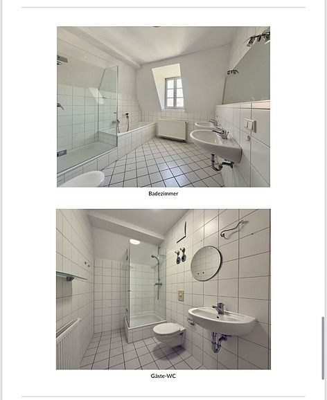 Bad 1 mit Dusche und Wanne / Bad 2 mit Dusche