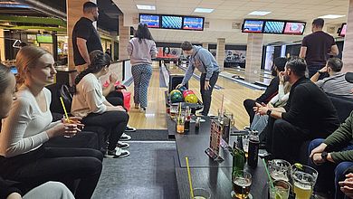 Den Abend verbrachten die Studierenden mit einer gemeinsamen Bowling-Runde