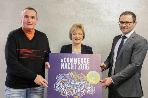 Norbert Weig (fotopuzzle.de), Vizepräsidentin Prof. Dr. Christiane Hellbach und Prof. Dr. Marco Nirschl